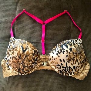 PINK Animal print T-Bra